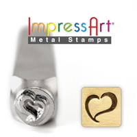 Impress Art Swirly Heart Metal Design Stamp - SGSC158-B-6MM