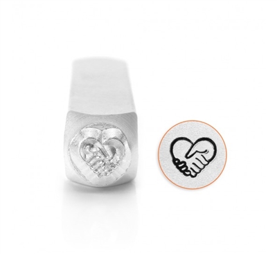 Impress Art Heart Hands Metal Design Stamp - SGSC158-Q-6MM