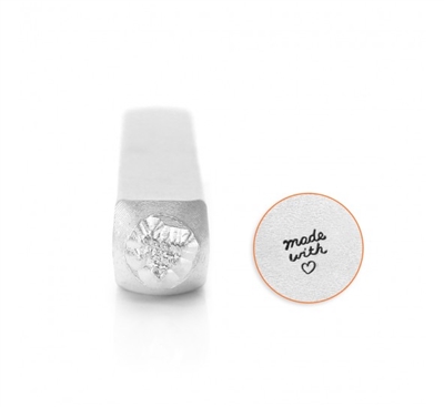 Impress Art "Made with Love" Word Metal Design Stamp - SGSC158-S-4MM
