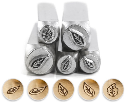 Impress Art Leaves 5 Pack Metal Design Stamp - SGSC15K-E-5PK