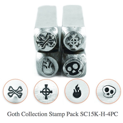Impress Art Gothic 4 Pack Metal Design Stamp - SGSC15K-H-4PK