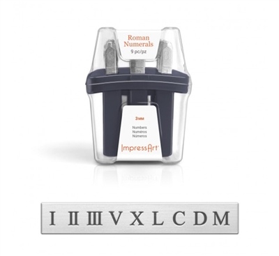 Impress Art 3mm Roman Numeral Font Metal Number Stamp Set - SGSCS11008