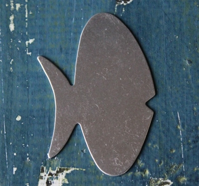 Aluminum 2.50" x 1.67" Fun Fish Metal Stamping Blank - 1 Blank - SGSOL-A019