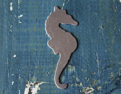 Aluminum 2.45" x .97" Small Seahorse Metal Stamping Blank - 1 Blank - SGSOL-A021