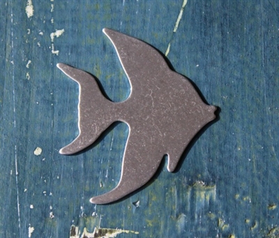 Aluminum 1.75" x 1.57" Angel Fish Metal Stamping Blank - 1 Blank - SGSOL-A023