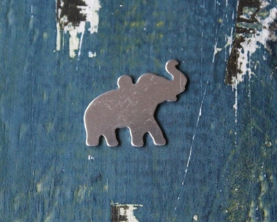 Aluminum .83" x 1" Tiny Elephant Metal Stamping Blank - 1 Blank - SGSOL-A025