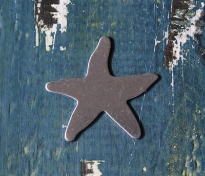 Aluminum 1.33" x 1.42" Starfish Metal Stamping Blank - 1 Blank - SGSOL-A039
