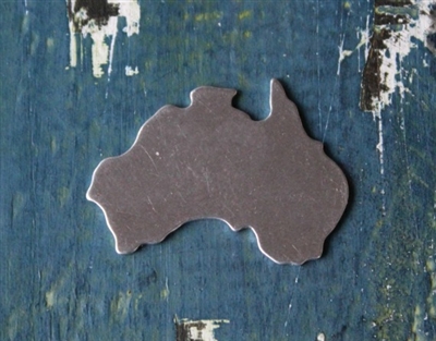 Aluminum 1.25" Country of Australia Metal Stamping Blank - 1 Blank - SGSOL-AUSTRALIA