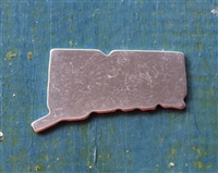 Aluminum .7" x 1.4" US State Connecticut Metal Stamping Blank - 1 Blank - SGSOL-CT