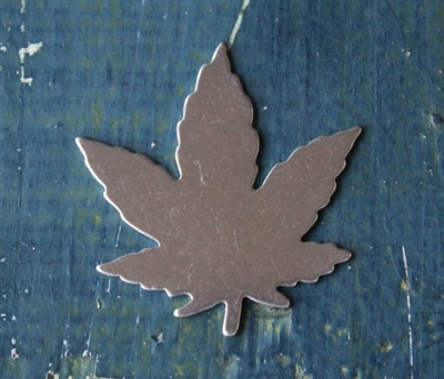 Aluminum 1.76" x 1.69" Pot Leaf Metal Stamping Blank - 1 Blank - SGSOL-E001