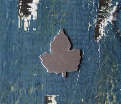 Aluminum 1.06" x .88" Small Maple Leaf Metal Stamping Blank - 1 Blank - SGSOL-E011