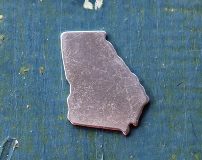 Aluminum 1.02" x .87" US State Georgia Metal Stamping Blank - 1 Blank - SGSOL-GA