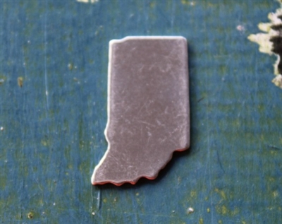 Aluminum 1.20" x .77" US State Indiana Metal Stamping Blank - 1 Blank - SGSOL-IN