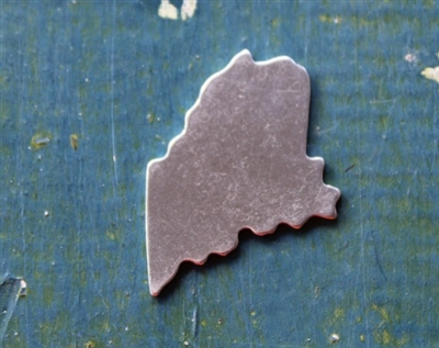 Aluminum 1.4" x 1" US State Maine Metal Stamping Blank - 1 Blank - SGSOL-ME