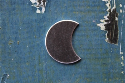 Aluminum 1" Crescent Moon 18 Gauge Metal Stamping Blank - 1 Blank - SGSOL-MM02