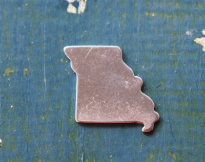 Aluminum .84" x 1" US State Missouri Metal Stamping Blank - 1 Blank - SGSOL-MO