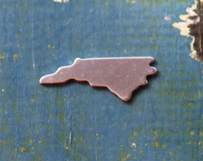 Aluminum .51" x 1.34" US State North Carolina Metal Stamping Blank - 1 Blank - SGSOL-NC