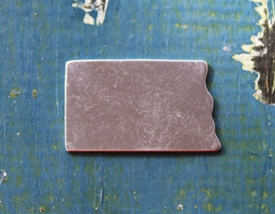 Aluminum .84" x 1.4" US State North Dakota Metal Stamping Blank - 1 Blank - SGSOL-ND