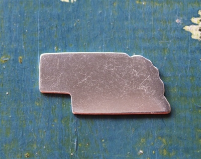 Aluminum .7" x 1.4" US State Nebraska Metal Stamping Blank - 1 Blank - SGSOL-NE