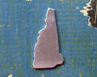 Aluminum 1.56" x .77" US State New Hampshire Metal Stamping Blank - 1 Blank - SGSOL-NH