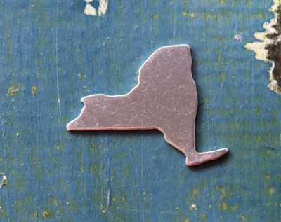 Aluminum 1.07" x 1.37" US State New York Metal Stamping Blank - 1 Blank - SGSOL-NY