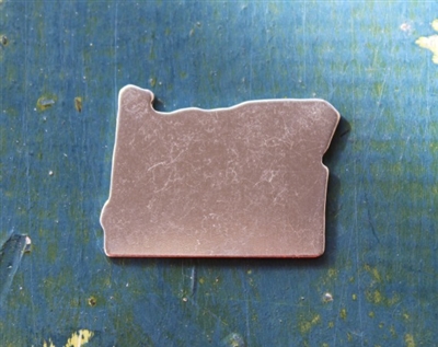 Aluminum .93" x 1.19" US State Oregon Metal Stamping Blank - 1 Blank - SGSOL-OR