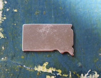 Aluminum .76" x 1.21" US State South Dakota Metal Stamping Blank - 1 Blank - SGSOL-SD