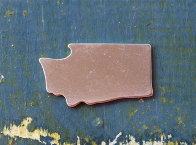 Aluminum .73" x 1.29" US State Washington Metal Stamping Blank - 1 Blank - SGSOL-WA