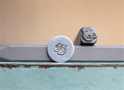 6mm Baby Booties Shoes Metal Design Stamp - SGUB-43