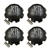 4 x KMC XD Series 441 796 797 798 800 801 8 Lug Flat Black Center Cap 1079L170