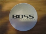 BOSS Motorsports Silver With Black Letters Center Cap Concave 3209 6 Tab