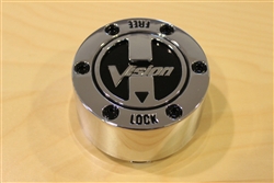 Vision Wheel 393 ATV Lock Out Chrome Wheel Rim Center Cap 393-Z-CAP Dia. 3-1/2"
