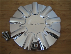 KMC 601 Full Clip Chrome Wheel Rim Center Cap w Screws 840L180 LG101-32