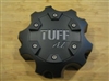 Tuff A.T. Flat Black Chrome Logo Wheel Rim Center Cap C6119-5 C611902