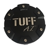 TUFF A.T. Wheels C611901 Matte Black Cap With Chrome Lettering Center Only