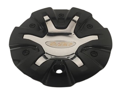 Diamo Wheels DIAMO-27 CAPDI27BPAS Black and Chrome Center Cap
