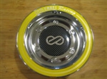 Enkei Racing CDR-9 RS6 RS5 Chrome Yellow Ring Snap In Center Cap CC-074