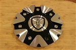 Borghini Wheels Black Machined Silver Center Cap CS419-D1A-AL