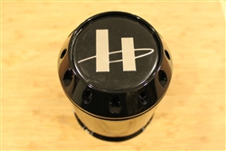 H Helo 442 Gloss Black Push Thru Center Cap 5x5.5 6x5.5 1042B114 HE1042B114GB1