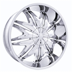 Massiv Krystal 912 Chrome Center Cap 24" 26"