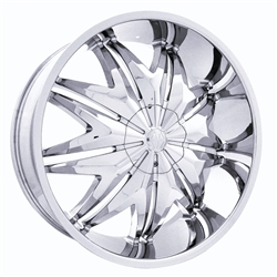 Massiv Krystal 912 Chrome Center Cap 24" 26"