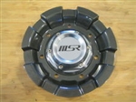 MSR 105 Gunmetal / Black Logo Wheel Rim Center Cap