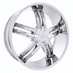 Massiv Cyclone 914 Chrome Center Cap 24" 26" PD-CAPSX-P914-2495