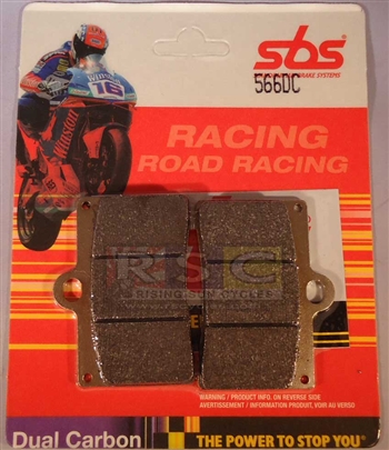 566DC SBS Racing Dual Carbon Front Brake Pads - Stock # 01629566