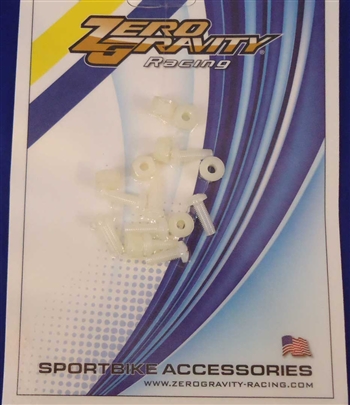 Wind screen White fasteners - 8pk ZeroGravity