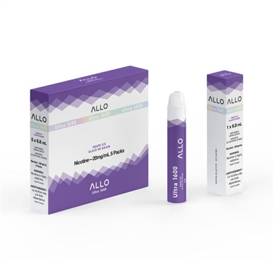 Allo Ultra 1600 Disposable - Grape Ice 20mg