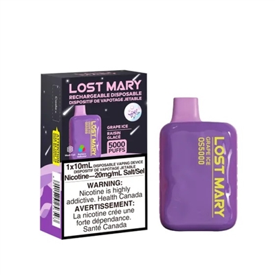 Lost Mary Disposable 5000 - Grape Ice 20mg