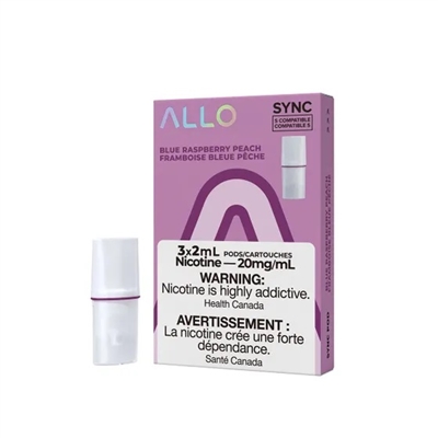 Allo Sync Pod Pack Blue Raspberry Peach 3pk 20mg