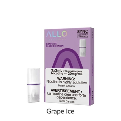 Allo Sync Pod Pack Grape Ice 3pk 20mg