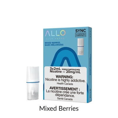 Allo Sync Pod Pack Mixed Berries 3pk 20mg